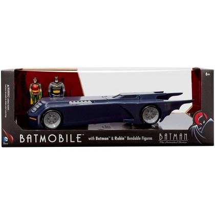 Batman The Animated Series - Batmobile With Bendable Batman & Robin 1:24
